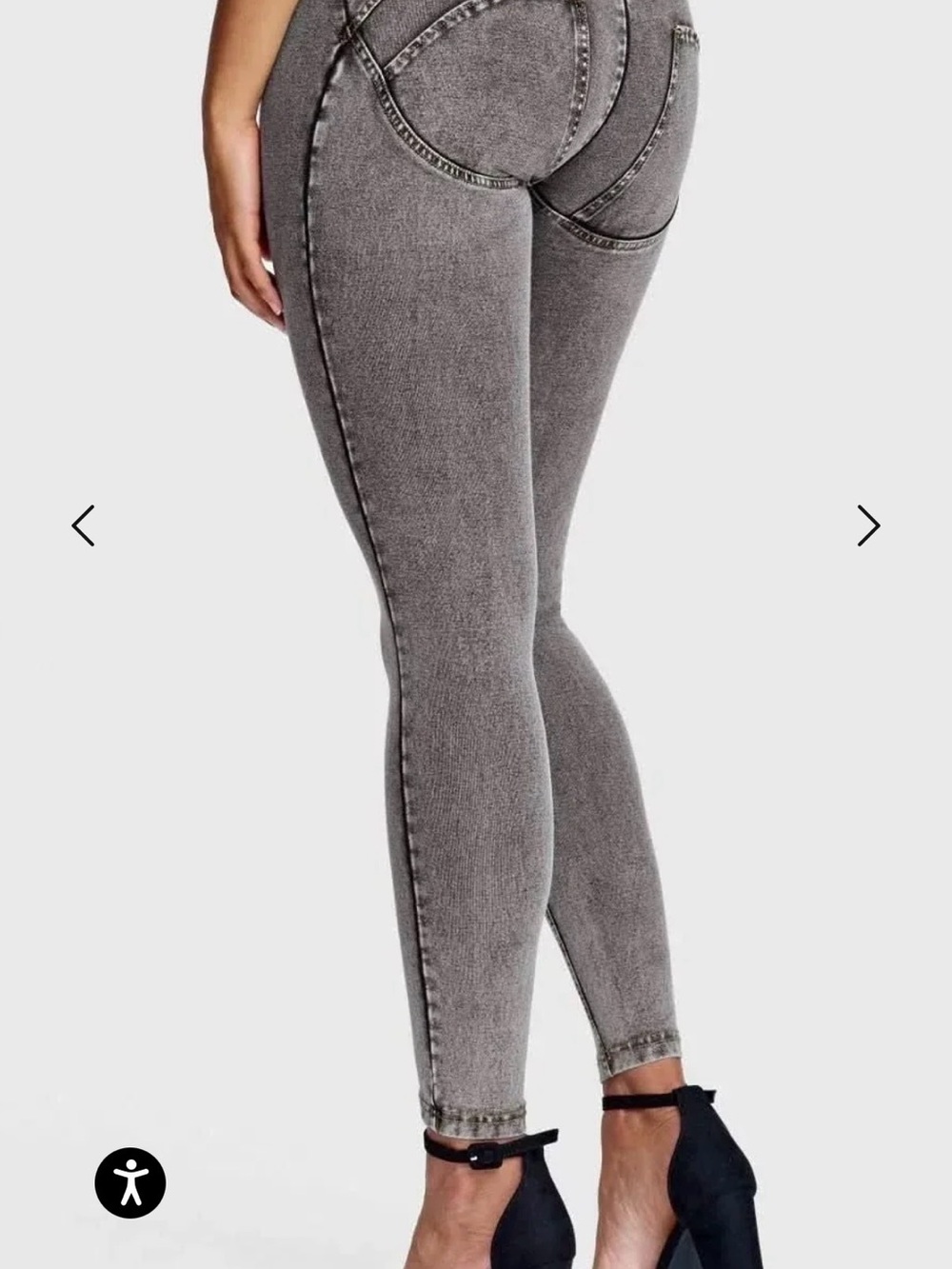 Freddy WRUP Denim - High-Rise Grey Skinny Jeans for Women - Sculpting Fit